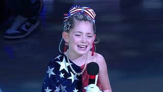 8 Year Old Kinsley Murray Canadian and US National Anthems at Pacers vs Raptors game 22624 [upl. by Laro]