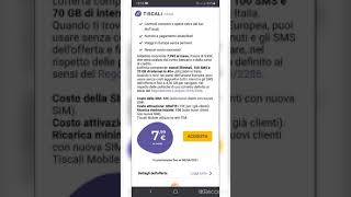 Tiscali mobile copertura Tim 4g un offerta interessante🙂a799€ [upl. by Duhl]