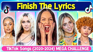 Finish The Lyrics  🎶100 Viral TikTok Songs From 2020 to 2024  🔥 TIK TOK MEGA CHALLENGE💃 [upl. by Reena287]