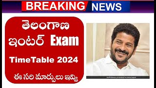 Telangana Inter exam dates 2024 update [upl. by Aronel]