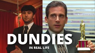 I made the DUNDIES in REAL LIFE THE OFFICE [upl. by Arayc]