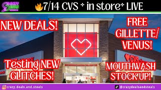 714 CVS in store LIVE Testing NEW Glitch Deals  FREE Gillette Venus Shave  MOUTHWASH STOCKUP [upl. by Seiter]