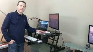 Casiii Adjustable Stand Up Desk Riser Review And Demo [upl. by Rakso]