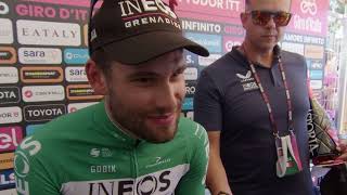 Filippo Ganna  Interview at the finish  Stage 14  Giro dItalia 2024 [upl. by Aleuname]