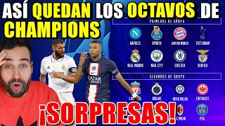 🚨ASÍ QUEDAN los OCTAVOS de CHAMPIONS ¡PSG 2º de GRUPO Se VIENEN DUELOS BRUTALES  ANÁLISIS [upl. by Nyleahs]