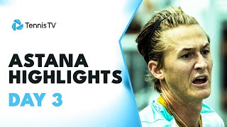 Korda Battles Popyrin Baez amp More In Action  Astana 2023 Highlights Day 3 [upl. by Enyalb]