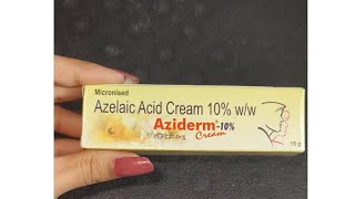 Aziderm cream 10   Azelaic acid cream 10  How to use  Benefits  Review [upl. by Ardnala]