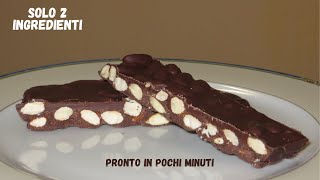 Torrone al cioccolato pronto in pochi minuti ricette natalizie [upl. by Skantze883]