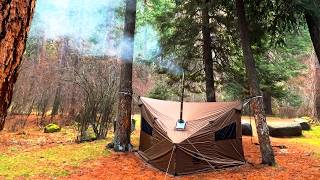 Hammock Hot Tent Camping  ASMR [upl. by Millian]