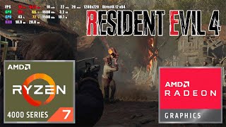 Resident Evil 4 2023  AMD Ryzen 7 4700U  Radeon Vega 7 Integrated Graphics  Test Gameplay [upl. by Moll]