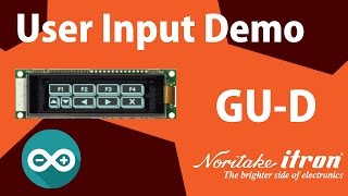 Noritake VFD GU128X32DD903S User Input Demo using Arduino Uno [upl. by Efram]