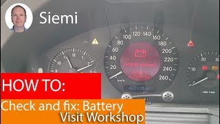 Battery Visit Workshop How to check and fix this error on a Mercedes W211 [upl. by Nednil]