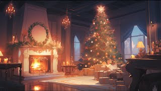 Beautiful Christmas Ambience 🎄 Relaxing Christmas Music Fireplace 🔥 Peaceful Piano Music [upl. by Irodim320]