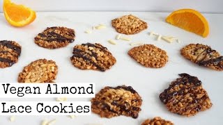 Vegan Florentine Cookies  Almond Lace Cookies [upl. by Flori]