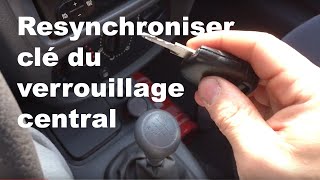 Resynchroniser clé du verrouillage central sur une Renault Clio 2 [upl. by Idas]