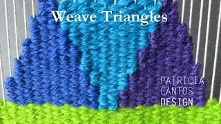 Weaving triangles  Weaving lessons for beginners [upl. by Haelak338]