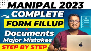 Manipal University Application Form 2023 Out  Step by Step Form Fillup  Manipal form fill up 2023 [upl. by Bonnee]