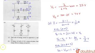 a Find potential difference between A and B and C b Find potential difference across capaci [upl. by Yoong]