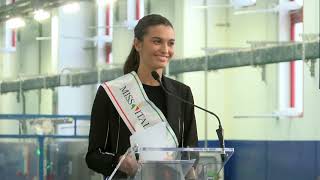 Miss Italia Francesca Bergesio allAlstom per dire «Basta» alla violenza [upl. by Maure357]