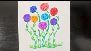 5 easy flower 🌸 drawing easy drawing and colouring tutorial video viralvideo stepbystep [upl. by Meesak]