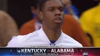 16 Kentucky vs Alabama Basketball Highlights 3122011  SEC Tournament Semifinals [upl. by Nara]