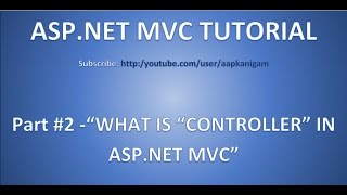 Part 2 CONTROLLER in Aspnet MVC  Role of Routing in MVC [upl. by Nirb]