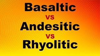 Basaltic VS Andesitic VS Rhyolitic Magmas [upl. by Barbie]