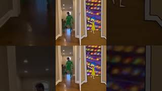 FROG ATTACK TODDLER dikejar bunglon ijo ngakak😂shorts viral lucu ช่องยูทูป ฝากติดตาม [upl. by Ahsiuqal321]