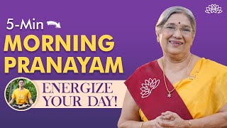 Energize Your Mornings 5Minute Pranayama Techniques to Start Your Day Dr Hansaji [upl. by Eneli]