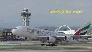 🔴 LAX A380 EMIRATES SOUTH RUNWAY TAKEOFF [upl. by Asilenna]