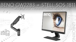 Monitor BenQ GW2283  Stell SOS 1811 plynový držák  UNBOXING [upl. by Harobed]