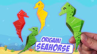 Origami Seahorse  How to make origami seahorse [upl. by Katuscha776]