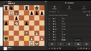 Playing the CaroKann wont stop Mikhail Tal from sacrificing pieces chess [upl. by Hahn515]