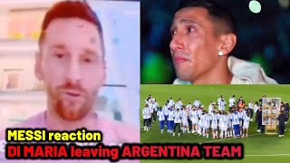 Messi emotional reaction to Di Maria leaving Argentina team [upl. by Nora]