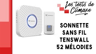 Test dune sonnette sans fil Tenswall 52 mélodies [upl. by Nohsreg]