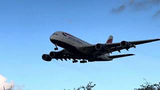 BA A380 landing Heathrow [upl. by Badr]