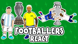 REACTING to the Copa America amp Euro 2020 Final ► 442oons x Onefootball [upl. by Aeriela995]