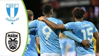 Malmo FF vs PAOK  Extended Highlights amp All Goals 2024 HD [upl. by Ettezil]