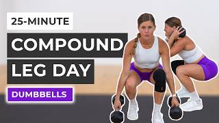 25Minute Dumbbell Leg Workout Compound Exercises [upl. by Reiko]