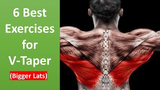 The best 6 Exercises for VTaper Bigger Lats  Workout Plus [upl. by Anert]