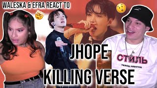 Waleska amp Efra react to BTS JHopes Killing Verse Dingo ver Ugh Tear Cypher3amp4 Ego Just Dance [upl. by Terrena]