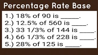 Percentage Rate Base  Civil Service Exam  part1 of 3 [upl. by Harewood81]