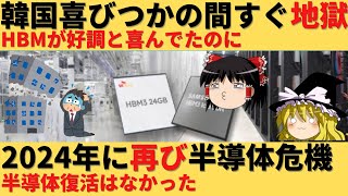 【ゆっくり解説】韓国半導体は復活しない！2024年に再び危機へｗｗ [upl. by Findlay]