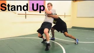 Stand Up Escape Basic Bottom Wrestling Moves and Technique For Beginners [upl. by Gunilla713]