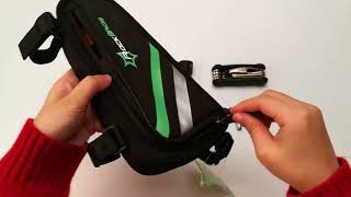 ROCKBROS WATERPROOF TRIANGULAR BICYCLE BAG [upl. by Ewall503]