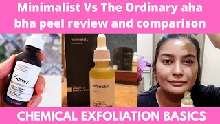 Minimalist Vs The Ordinary AHA BHA peel review  Chemical Peel guide for beginners [upl. by Verna]