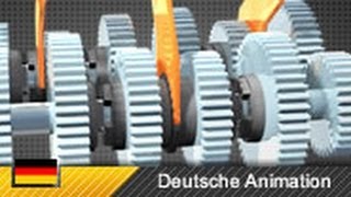 Motorradgetriebe  Schaltklauengetriebe mit Schaltwalze Animation [upl. by Gayla269]