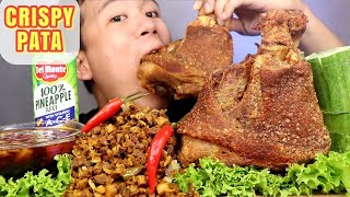 CRISPY PATA AT BOPIS MUKBANG  Crispy Mukbang  Pork Mukbang  Mukbang  Mukbanger  Asmr  Eating [upl. by Dominica261]