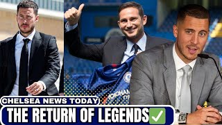 LEGENDS ARE BACK Eden Hazard And Frank Lampard Returns To Stamford Bridge Chelsea News [upl. by Blanc669]