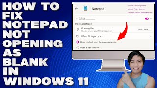 How To Fix Notepad Not Opening as Blank in Windows 11 Solution [upl. by Nadroj]